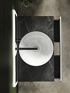 Тумба с раковиной Sancos SNOB R 80 со столешницей, белая матовый для ванной в интернет-магазине Sanbest