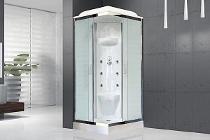 Душевая кабина Royal Bath RB80HP7-WC-CH 80x80 профиль хром/стекло матовое купить в интернет-магазине Sanbest