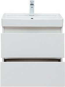 Тумба с раковиной Aquanet Вега 60 белый глянец для ванной в интернет-магазине Sanbest