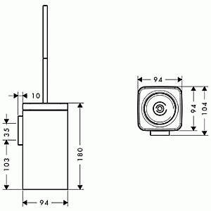 Ершик настенный Axor Urquiola 42435000 купить в интернет-магазине сантехники Sanbest