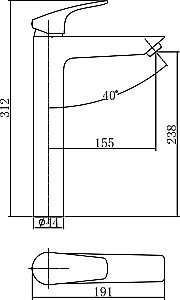 Смеситель для раковины Aquanet Static AF330-11C купить в интернет-магазине сантехники Sanbest