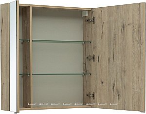 Зеркальный шкаф Aquanet Алвита New 277537 80 дуб веллингтон купить в интернет-магазине сантехники Sanbest