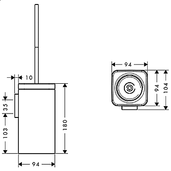Ершик настенный Axor Urquiola 42435000 купить в интернет-магазине сантехники Sanbest
