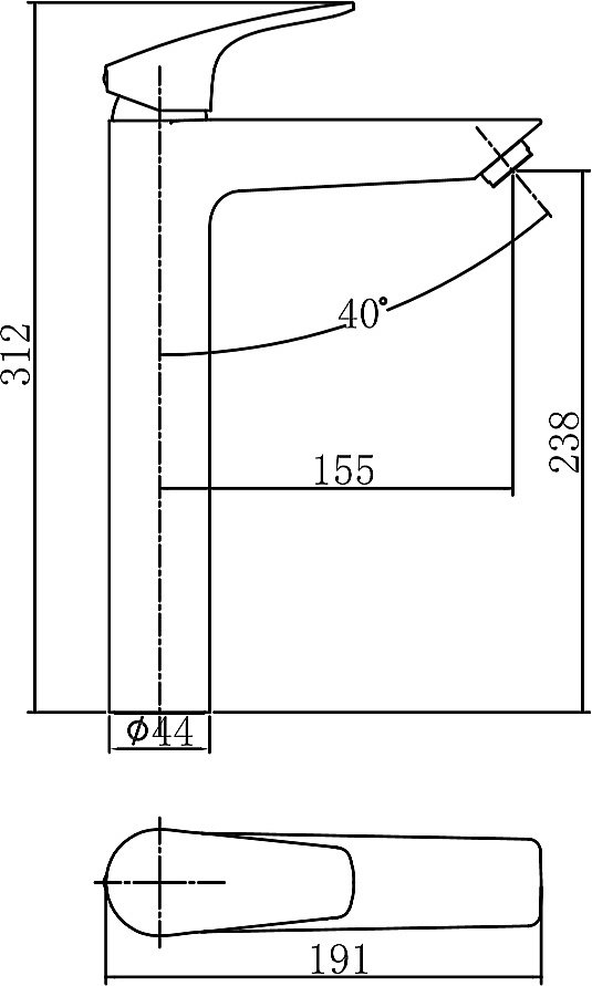 Смеситель для раковины Aquanet Static AF330-11C купить в интернет-магазине сантехники Sanbest