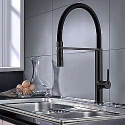 Смеситель для кухни Vincea VKF-114MB черный матовый купить в интернет-магазине сантехники Sanbest