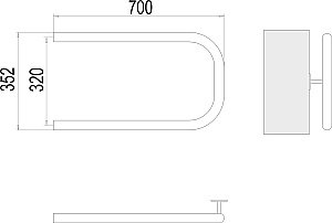 Полотенцесушитель водяной Terminus П-обр AISI 32х2 320х700 купить в интернет-магазине сантехники Sanbest