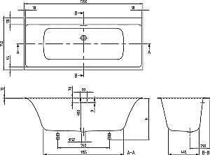 Ванна квариловая Villeroy&Boch Subway 3.0 UBQ170SBW2DV-01 170x75 альпийский белый купить в интернет-магазине Sanbest