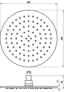 Верхний душ Ravak 985.10WHM X070519 белый матовый купить в интернет-магазине сантехники Sanbest