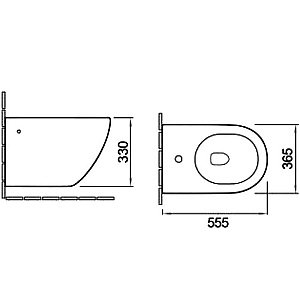 Биде подвесное SantiLine SL-5058MB черное купить в интернет-магазине Sanbest