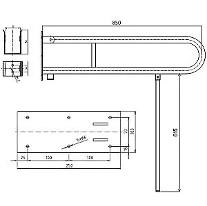 Поручень Bemeta Help 301606321N хром купить в интернет-магазине сантехники Sanbest