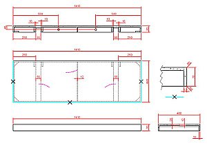 Столешница Armadi Art FLAT NERO MARQUINA 869-140-NM 140 черный мрамор для ванной в интернет-магазине сантехники Sanbest