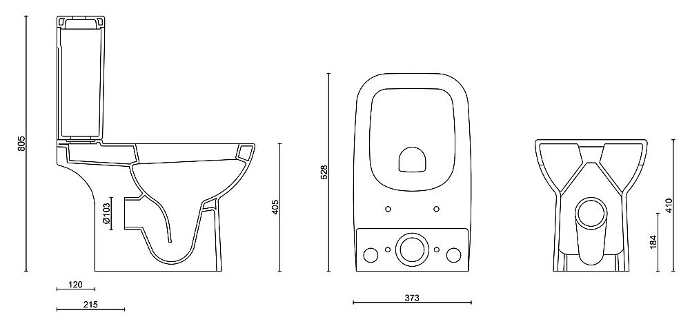 Унитаз напольный Gural Vit Mare MA04KLZ00&MA02RZV00 с крышкой микролифт, с бачком купить в интернет-магазине Sanbest