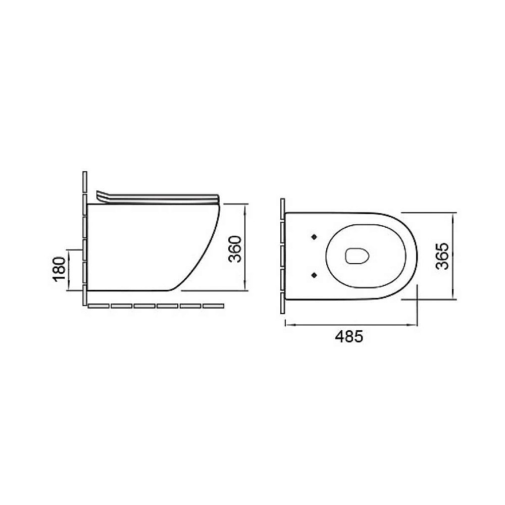 Унитаз подвесной Vincea Globo VT1-14S безободковый, с крышкой микролифт купить в интернет-магазине Sanbest