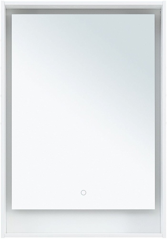 Зеркало Aquanet Милан 306380 60 белый глянец в ванную от интернет-магазине сантехники Sanbest