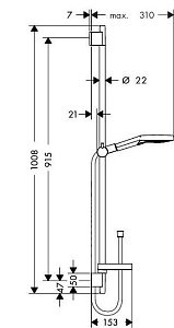 Душевой гарнитур Hansgrohe Raindance Select S 120 EcoSmart 26633000 хром купить в интернет-магазине сантехники Sanbest