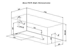 Ванна акриловая Aquanet Aura 369050 175х75 белая с фронтальной панелью купить в интернет-магазине Sanbest