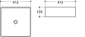 Раковина накладная Art&Max 41,5 AM-7050-D белая купить в интернет-магазине Sanbest