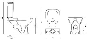 Унитаз напольный Gural Vit Mare MA04KLZ00&MA02RZV00 с крышкой микролифт, с бачком купить в интернет-магазине Sanbest