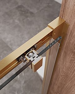 Душевая дверь Cezares MOLVENO-BF-1-140-C-BORO-IV брашированное золото купить в интернет-магазине Sanbest