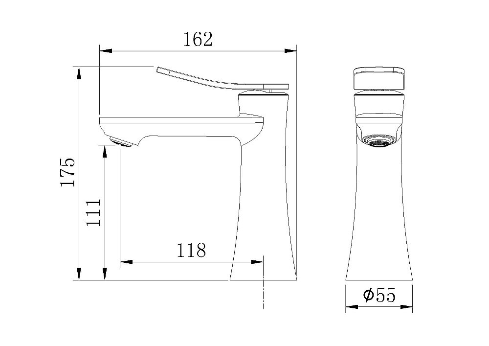 Смеситель для раковины Grossman Advans 510.K35.09.420 графит сатиновый купить в интернет-магазине сантехники Sanbest