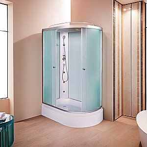 Душевая кабина DTO LM 720GM+EL 120х80 стекло матовое/профиль хром купить в интернет-магазине Sanbest