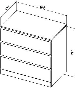 Комод Aquanet Сканди 302544 80 Дуб крафт для ванной в интернет-магазине сантехники Sanbest