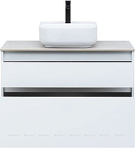 Тумба с раковиной Aquanet Nova Lite 90 белый (2 ящика) для ванной в интернет-магазине Sanbest