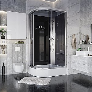 Душевая кабина Niagara Eco E120/80/26/TN 120х80 стекло тонированное/профиль хром купить в интернет-магазине Sanbest