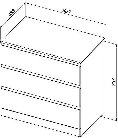 Комод Aquanet Сканди 302544 80 Дуб крафт для ванной в интернет-магазине сантехники Sanbest