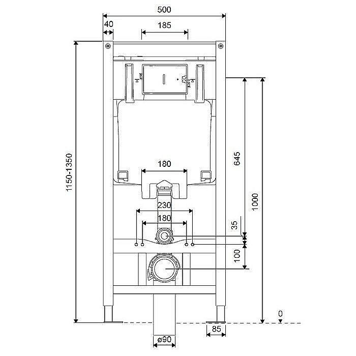 Инсталляция для унитаза Excellent Shiro 1110 купить в интернет-магазине сантехники Sanbest