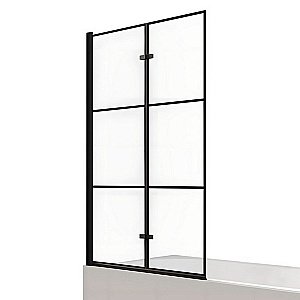 Шторка для ванны NEW TRENDY SUPERIA BLACK 100 прозрачная/профиль черный купить в интернет-магазине Sanbest