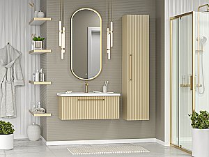 Пенал подвесной Misty Alicante 35 ALI-05035-03 капучино для ванной в интернет-магазине сантехники Sanbest