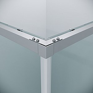 Душевой уголок Grossman Galaxy 300.K33.01.1010.10.00 100x100 стекло прозрачное/профиль хром купить в интернет-магазине Sanbest