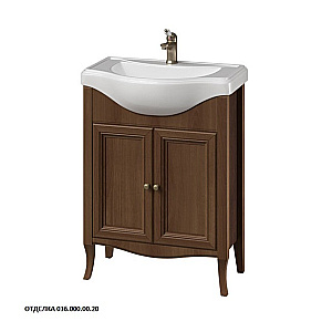 Тумба с раковиной Caprigo Lion 65 две двери, античный орех для ванной в интернет-магазине Sanbest