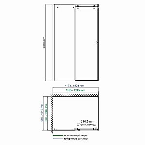 Душевой уголок WasserKRAFT Vils 56R10 120х100 стекло прозрачное/профиль серебро купить в интернет-магазине Sanbest