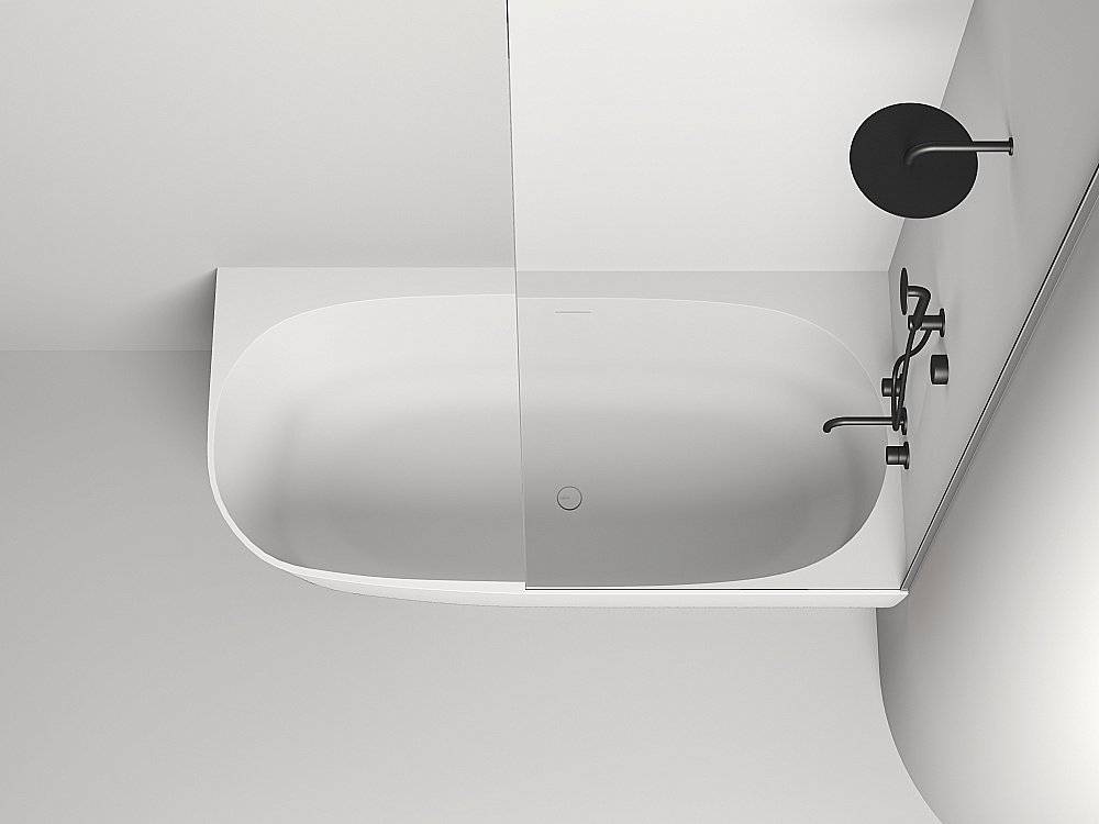 Ванна Salini Sofia Corner R S-Stone 170x85 102524M белая матовая купить в интернет-магазине Sanbest
