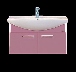 Тумба для раковины подвесная Misty Джулия 85 розовая купить в интернет-магазине сантехники Sanbest