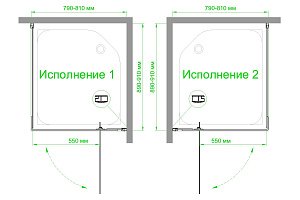 Душевой уголок Royal Bath HPVD RB8090HPVD-T-BL 90х80 прозрачное стекло/черный профиль купить в интернет-магазине Sanbest