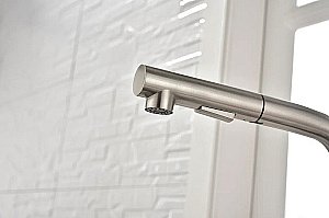 Смеситель для кухни Paulmark Neo Ne214419-BS  брашированная сталь купить в интернет-магазине сантехники Sanbest