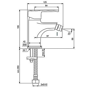 Смеситель для биде Vidima Uno BA236AA купить в интернет-магазине сантехники Sanbest