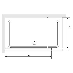 Душевое ограждение RGW Walk In WA-08B 120 06100812-154 стекло ребристое/профиль хром купить в интернет-магазине Sanbest