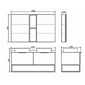 Тумба с раковиной Comforty Порто 00-00008910 120 дуб дымчатый для ванной в интернет-магазине Sanbest