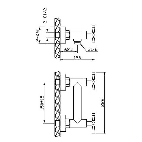 Смеситель для душа Orange MIA M34-200gr графит купить в интернет-магазине сантехники Sanbest