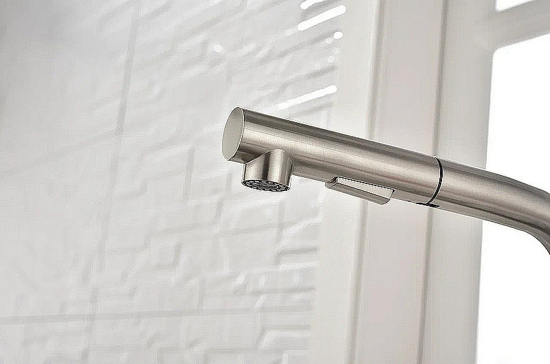 Смеситель для кухни Paulmark Neo Ne214419-BS  брашированная сталь купить в интернет-магазине сантехники Sanbest