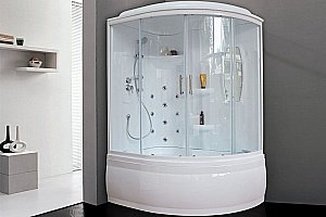 Душевая кабина Royal Bath RB170ALP-T 170x100 профиль белый/стекло прозрачное купить в интернет-магазине Sanbest