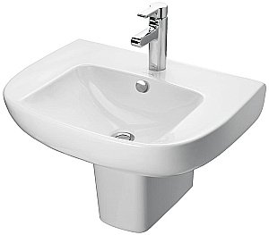 Раковина с полупьедесталом Jacob Delafon ODEON UP 56 E4755G-00/18566W-00 белая купить в интернет-магазине Sanbest