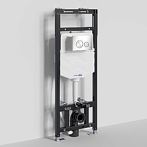 Инсталляция для унитаза WasserKraft Alme 15TLT.010.ME.BN02 кнопка никель купить в интернет-магазине сантехники Sanbest