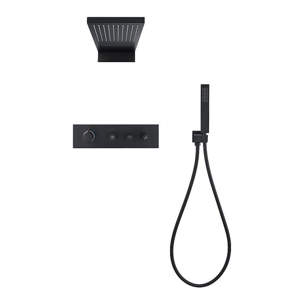 Душевая система Black&White Universe UK8330B черная матовая купить в интернет-магазине сантехники Sanbest