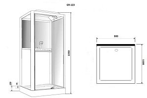 Душевая кабина Grossman GR123 90x110 купить в интернет-магазине Sanbest