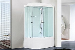 Душевая кабина Royal Bath RB8120BK5-WT 120x80 профиль белый/стекло прозрачное купить в интернет-магазине Sanbest